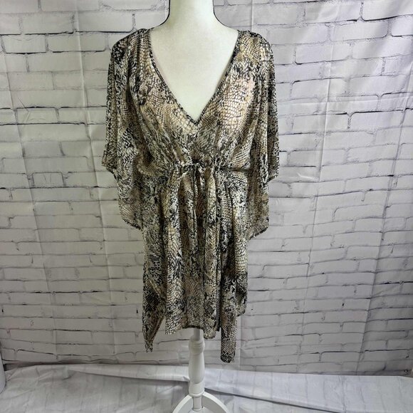 Calvin Klein Snakeskin Print Tunic Cover-Up Boho – Size L/XL - Picture 1 of 5